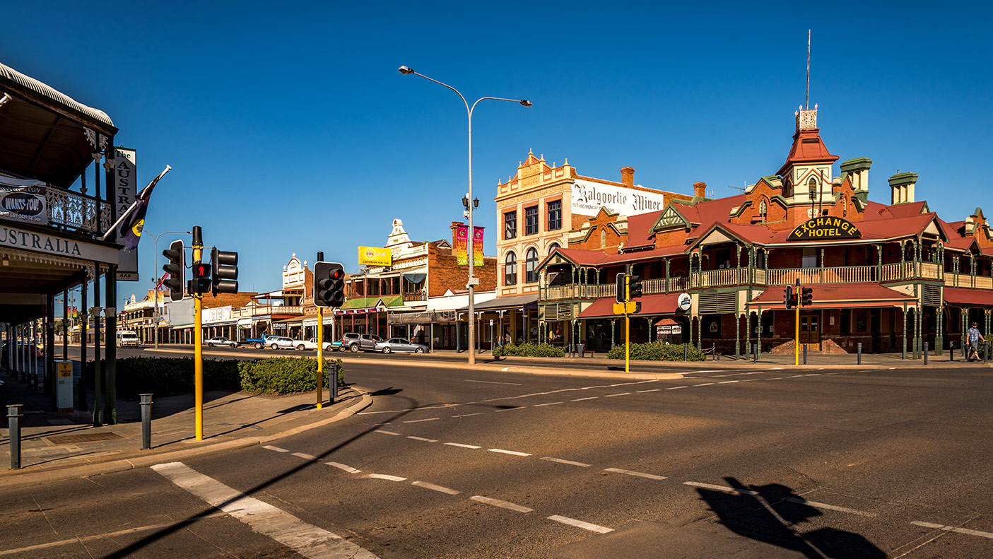 Main Street at Kalgoorlie, Western Australia, Australia - June 2, 2016