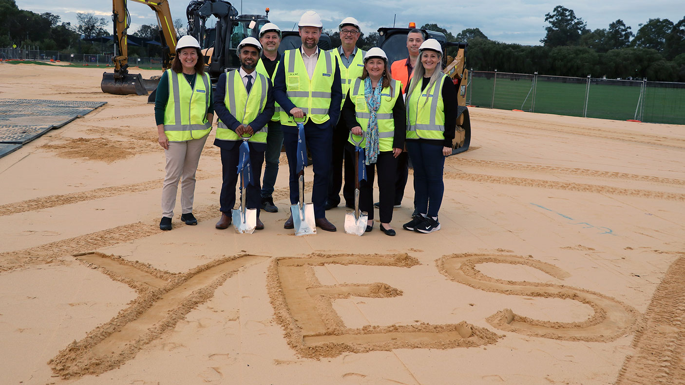 City of Gosnells councillors at the site of the new Youth Entertainment Space in Huntingdale