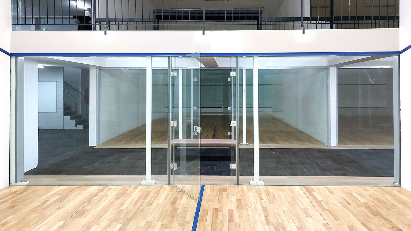 Part of a new squash court