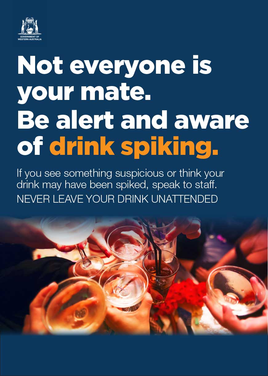 Drink Spiking Posters DLGSC   Prevent Drink Spiking Alert And Aware A3 