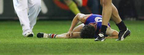 Injury photos on natural grass