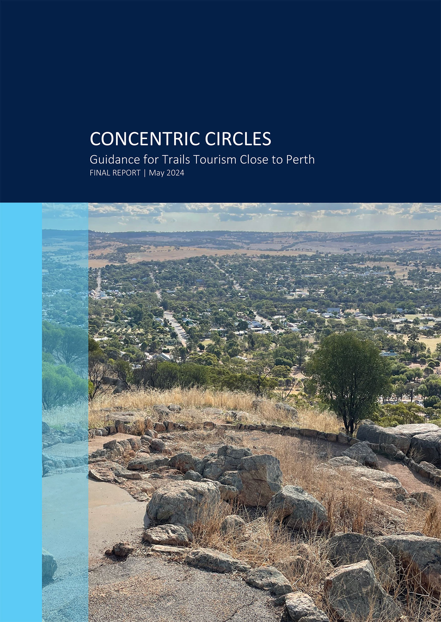 Report cover:  Concentric Circles - Guidance for Trails Tourism Close to Perth - May 2-24