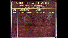 Mike Stidwell Medal honour board 2021-2023